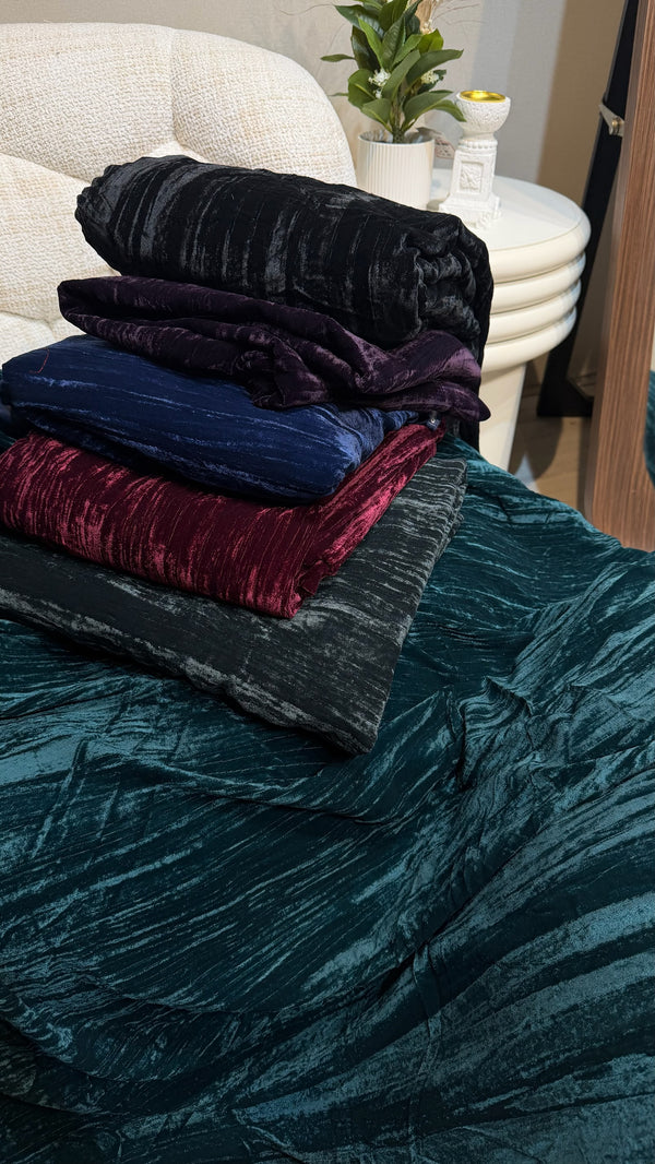 ππππππ ππππ pleated velvet Fabric (Series 2 - C2)